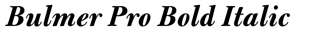 Bulmer Pro Bold Italic